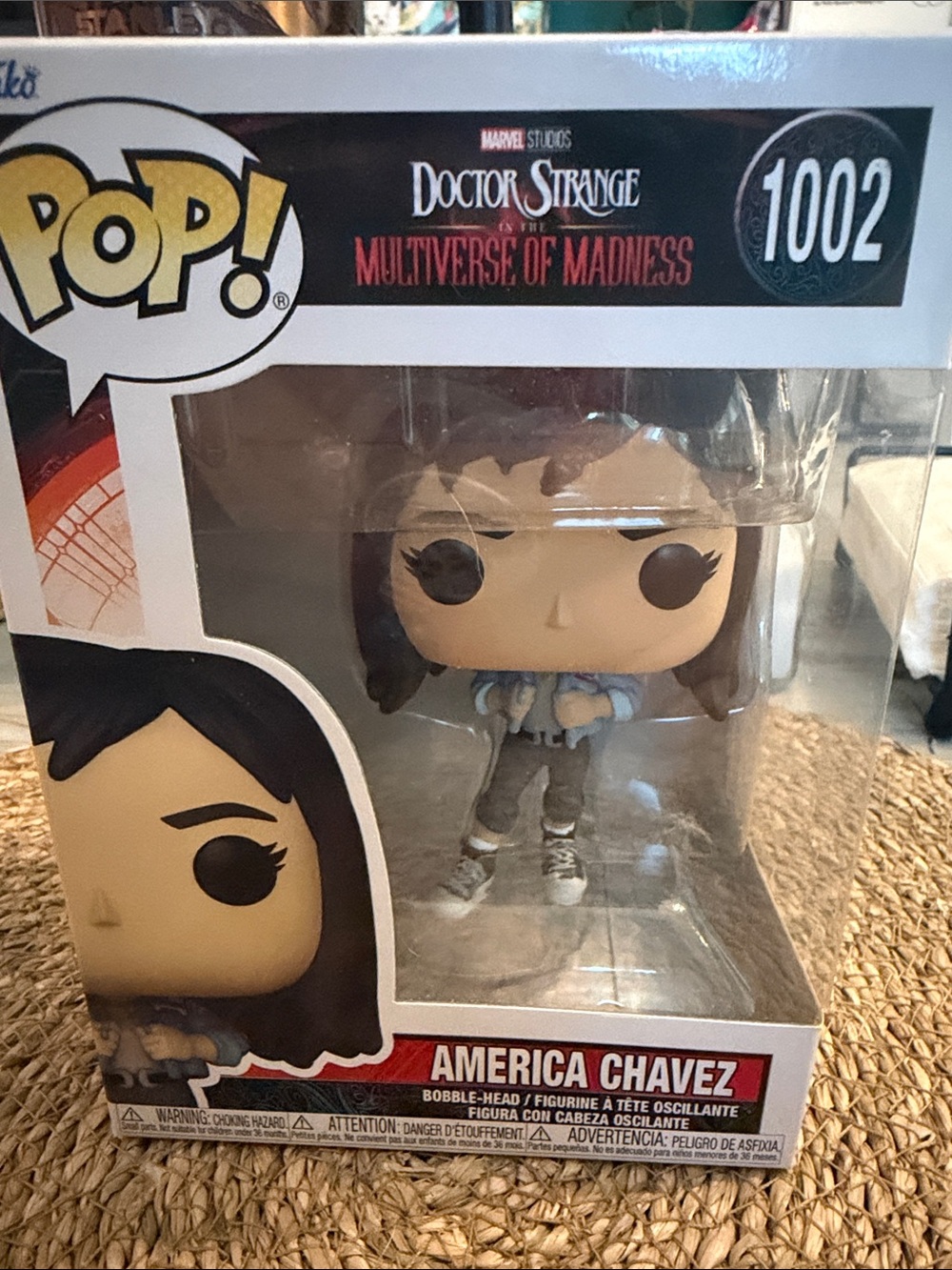 Funko Pop! America Chavez Bobble-Head Figure - Blue, White, Black, Brown